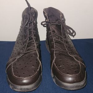 Men's Rockport Hightop Leather Ostrich Print Shoes Size 11.5